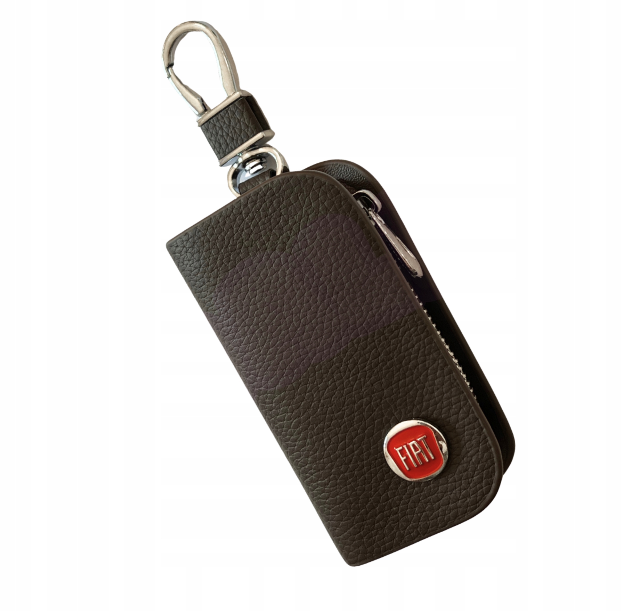 Kožené Pouzdro na klíče Fiat s logem Klíčenka přívěsek na klíče Elegantní hnědá barva