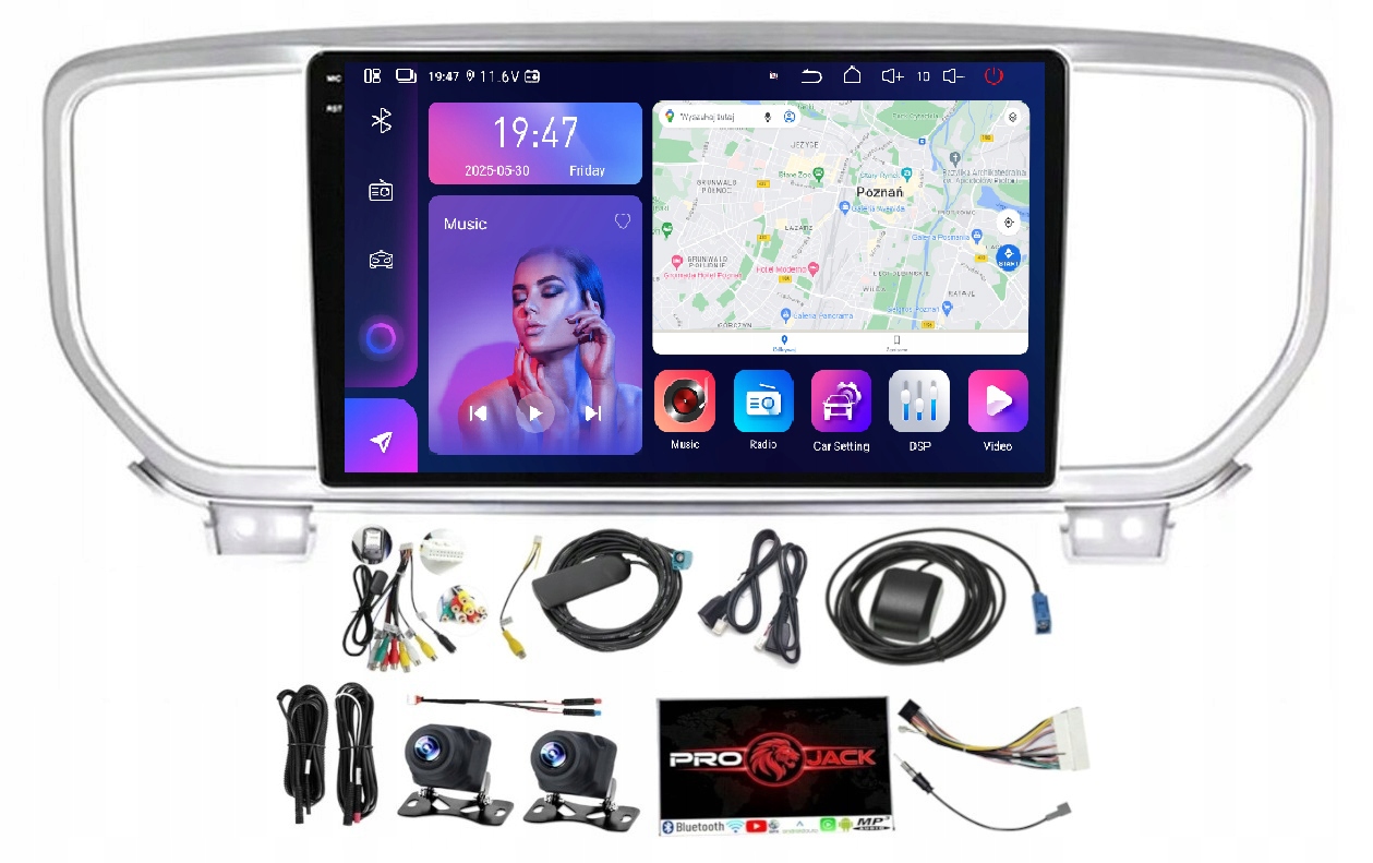 Rádio Navigácia Kia Sportage 2018-2022 Carplay Android 8/256GB Sim