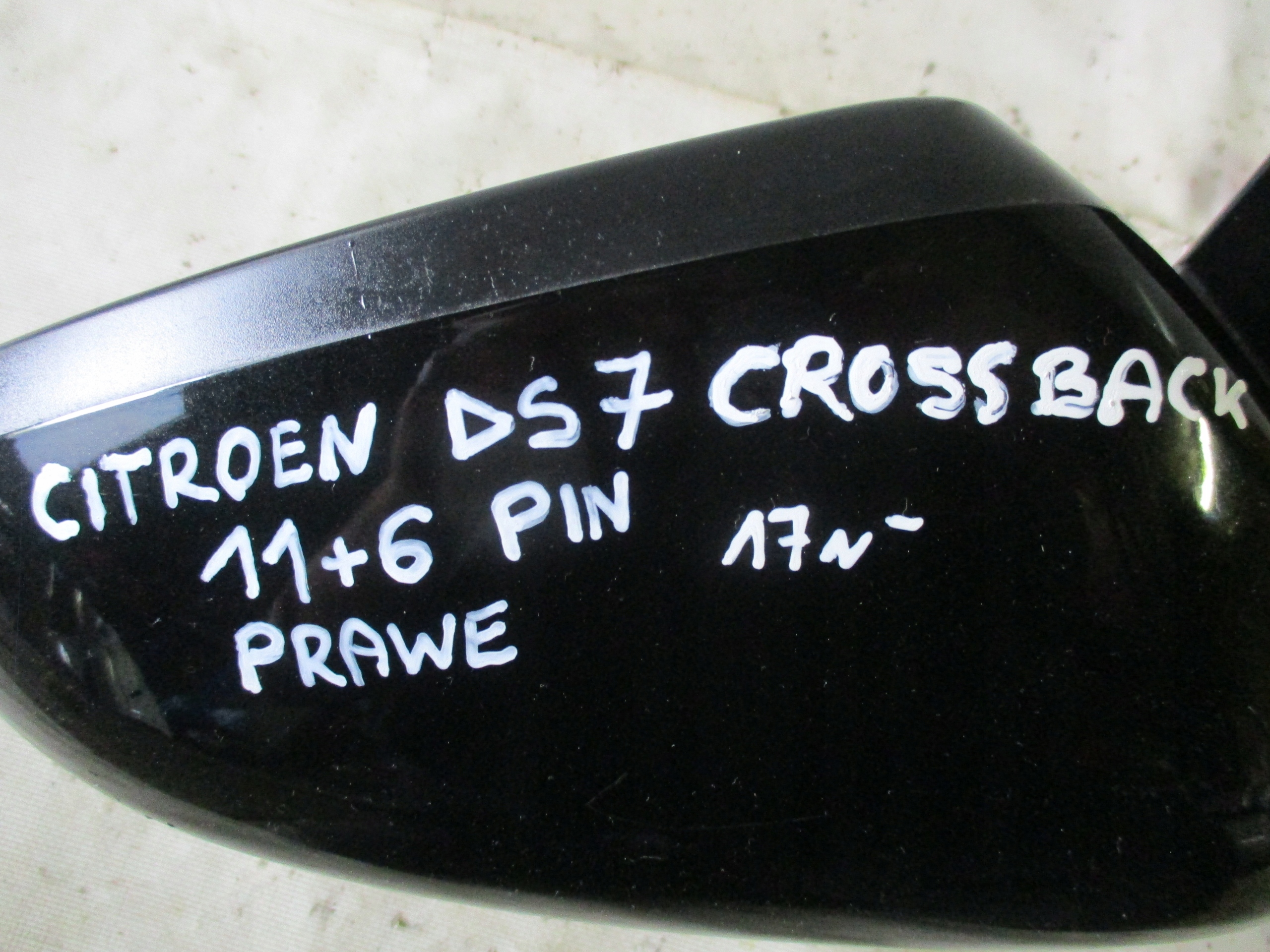 Lusterko prawe Citroen DS7 CR0SSBACK 17r- 11+6 PIN Strona zabudowy prawa