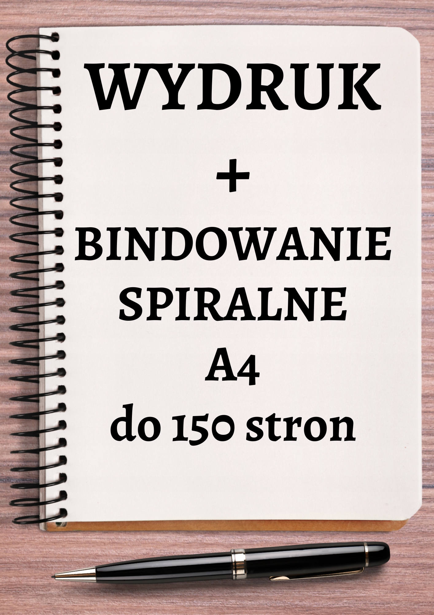 

Druk czarno-biały A4 do 150str bindowanie