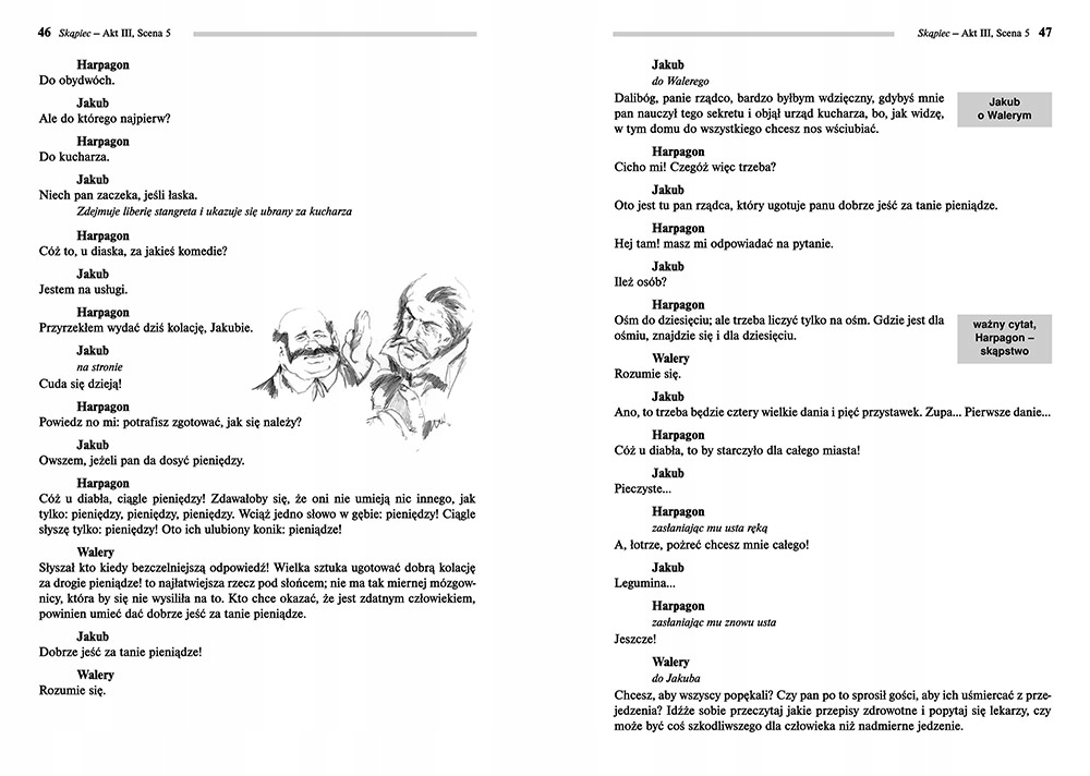 SKĄPIEC MOLIER Twarda Lektura Liceum Technikum GREG Autor Molier