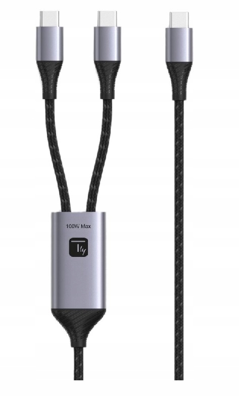 Kabel Usb-c 100W Pd Qc 1.5m Podwójny 2x Usb-c do Szybkiego Ładowania Techly
