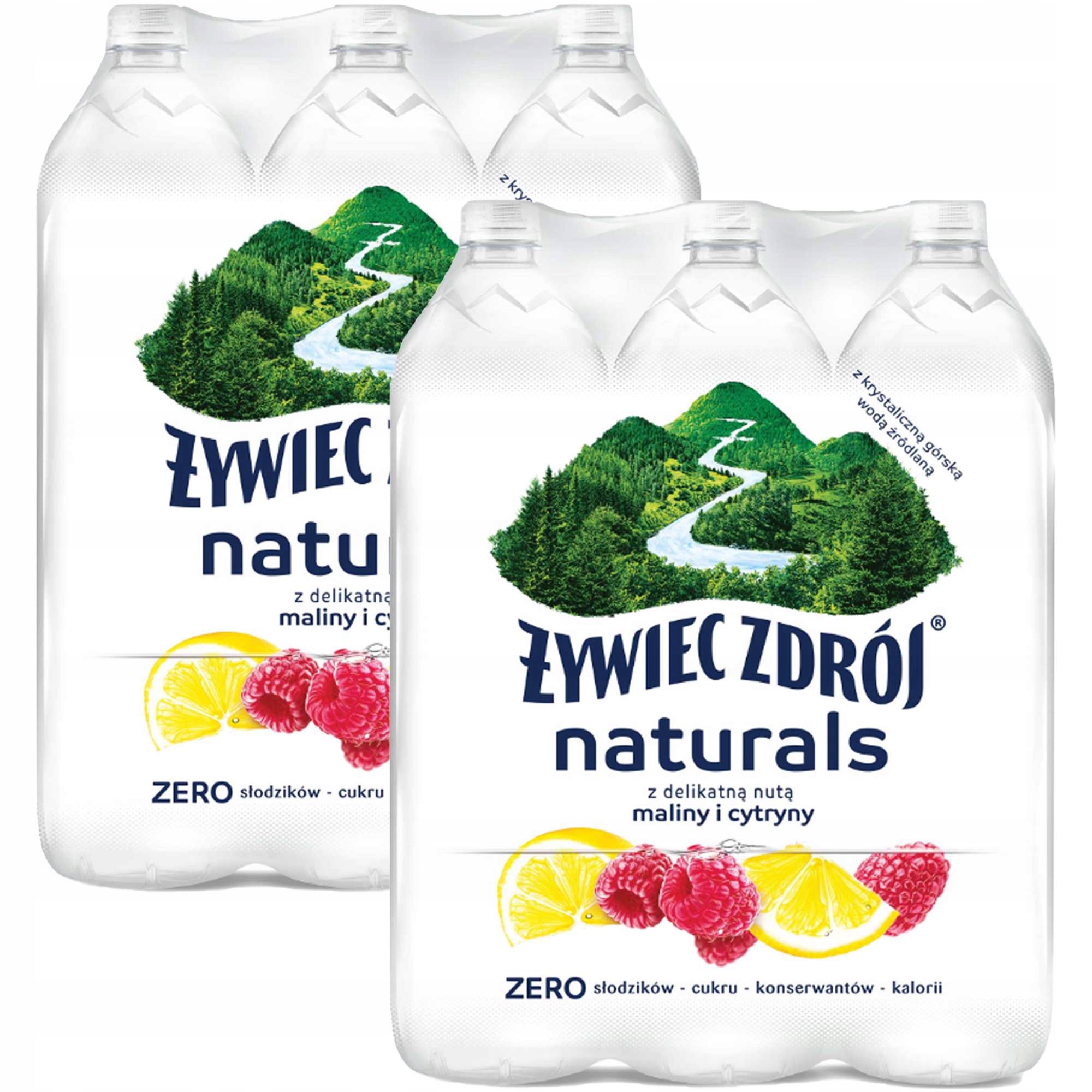 Żywiec Zdrój Naturals Neperlivý nápoj s nádechem maliny a citronu 1,2lx12ks