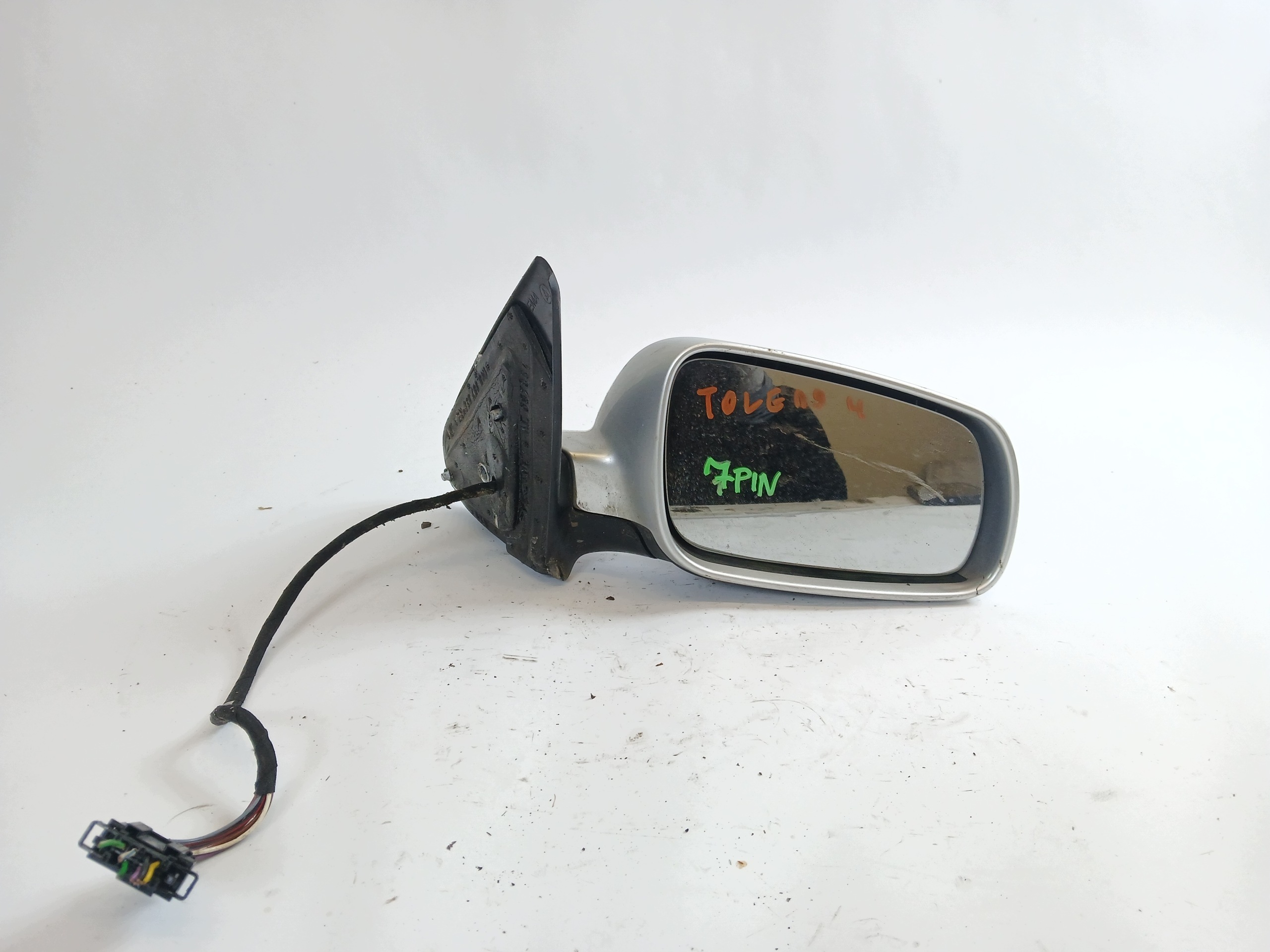 SEAT TOLEDO II spiegel rechts 7 PIN silberne lang