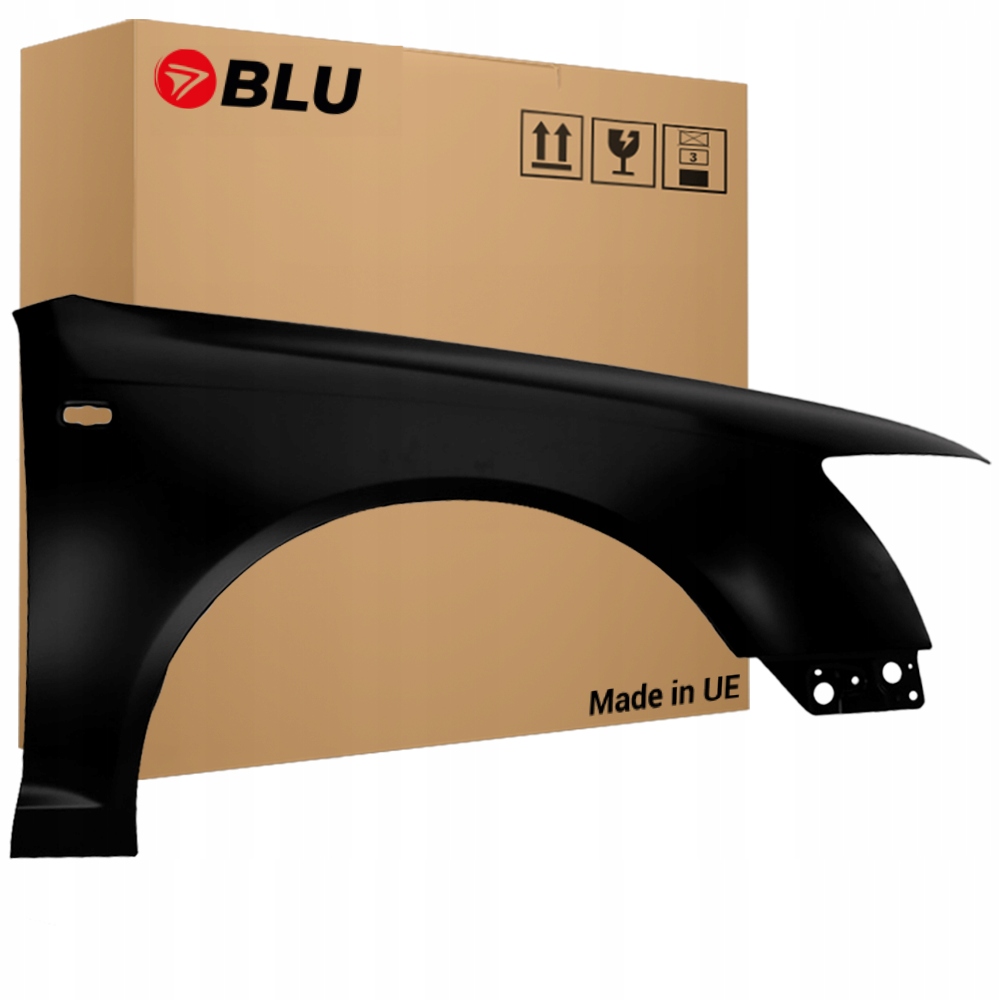 Blu Blatník Audi A6 C6 LY9B pravý černý 04-08 přední BrillantSchwarz