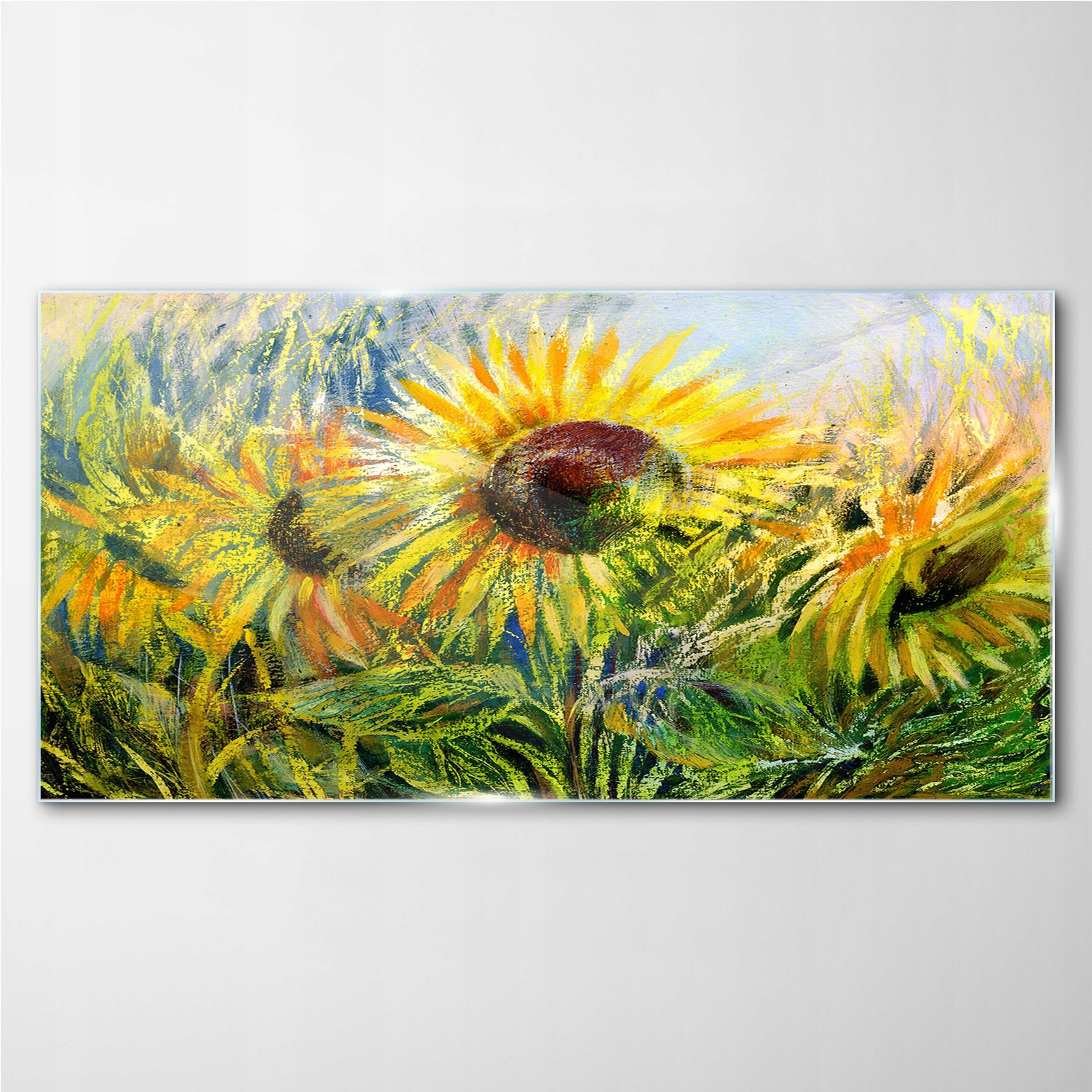 

Obraz szklany na ścianę Kwiaty słonecznik 140x70
