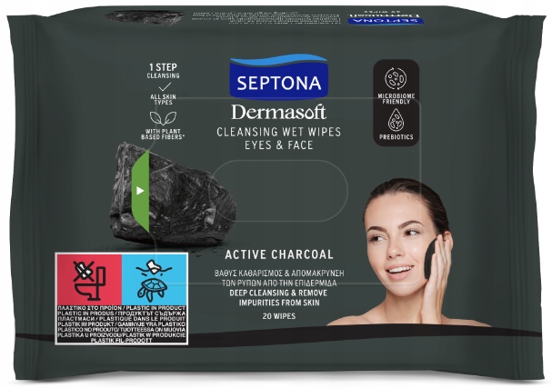 

Septona Dermasoft chusteczki z węglem aktywnym x20