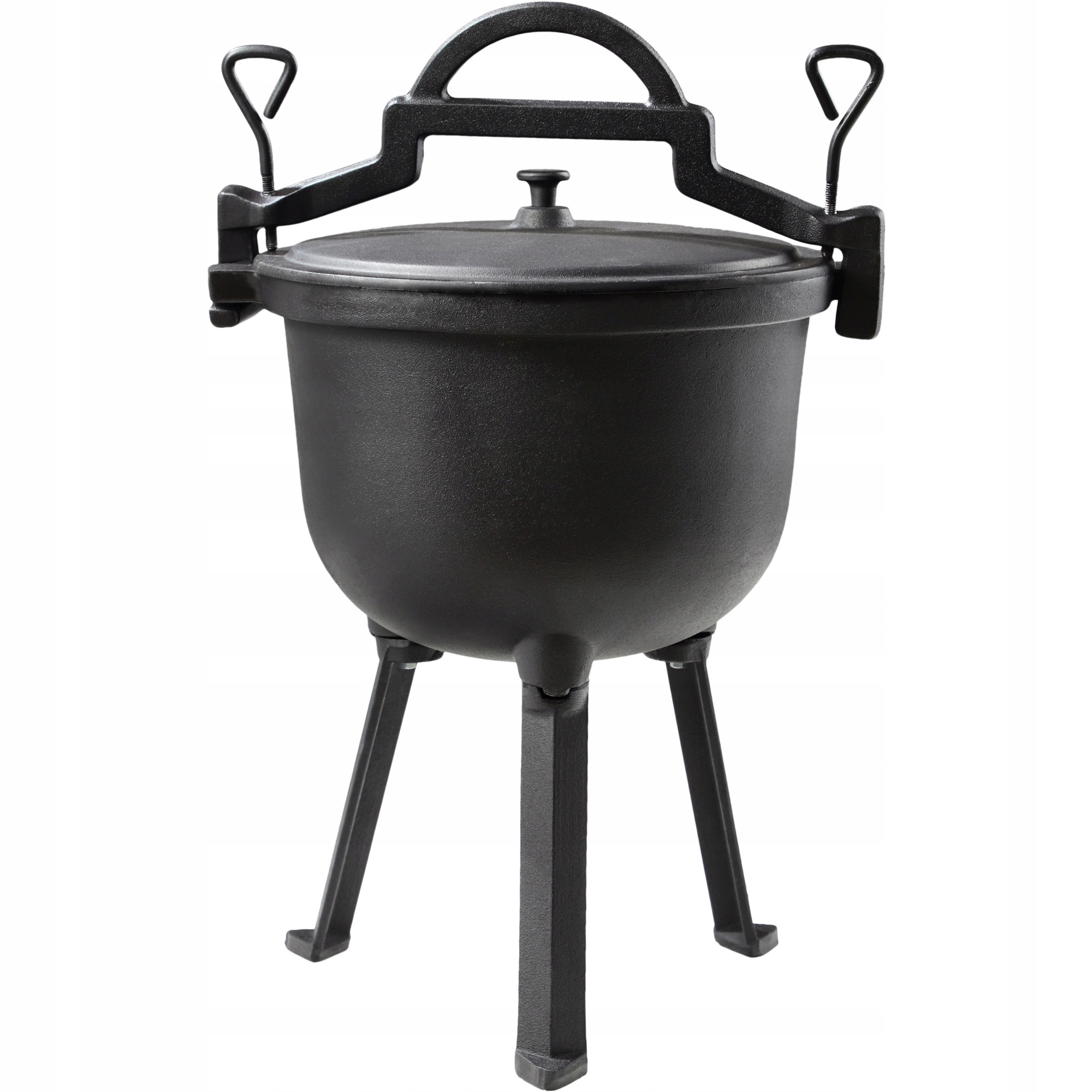 KOCIOŁEK MYŚLIWSKI ŻELIWNY 8L GARNEK NA OGNISKO GRILL DO PIECZONEK Producent Kadax