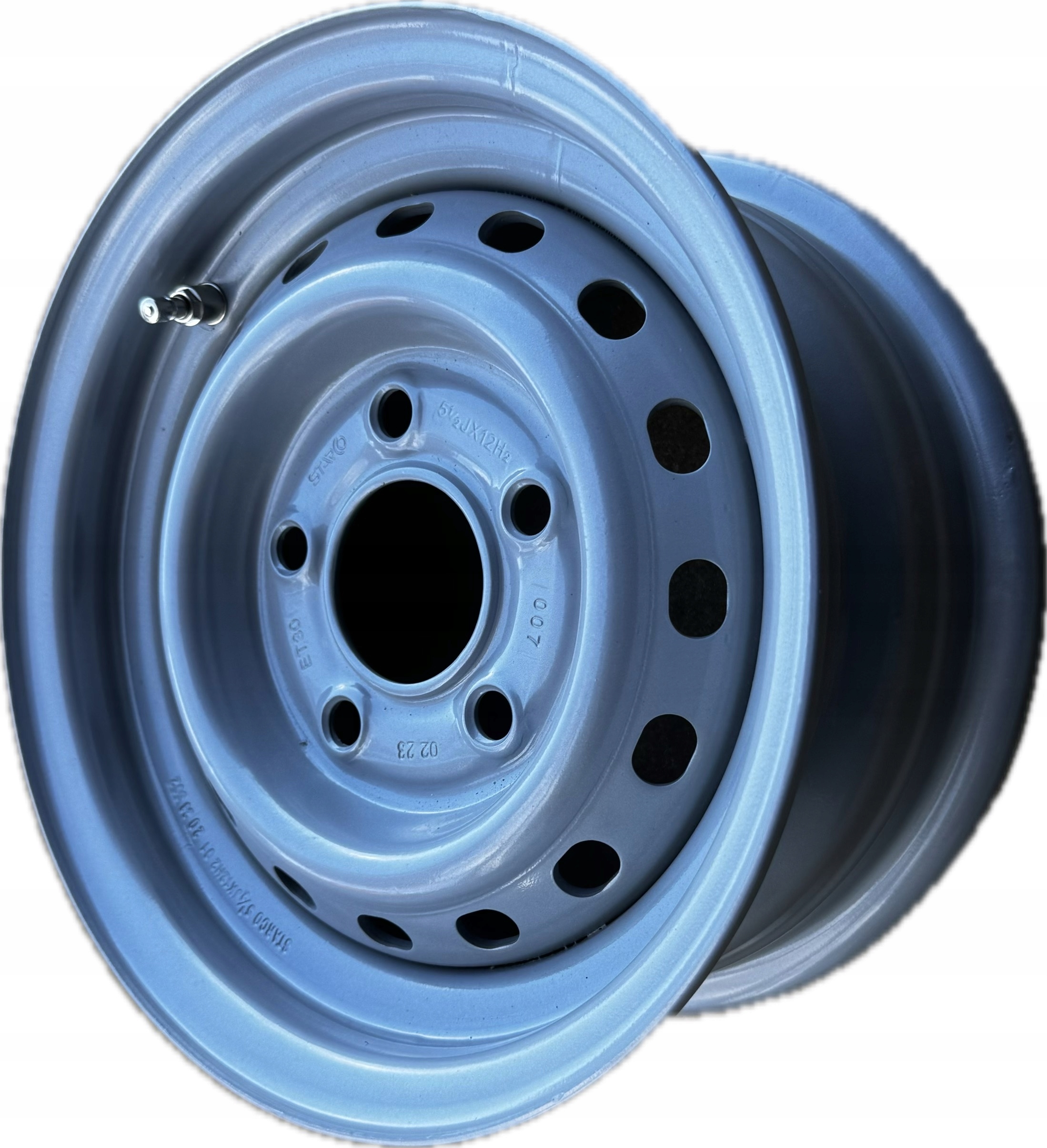 Nový ocelový ráfek 12" 5x112 66,5 mm ET30 5,5J R12 Přívěsy Stříbrné