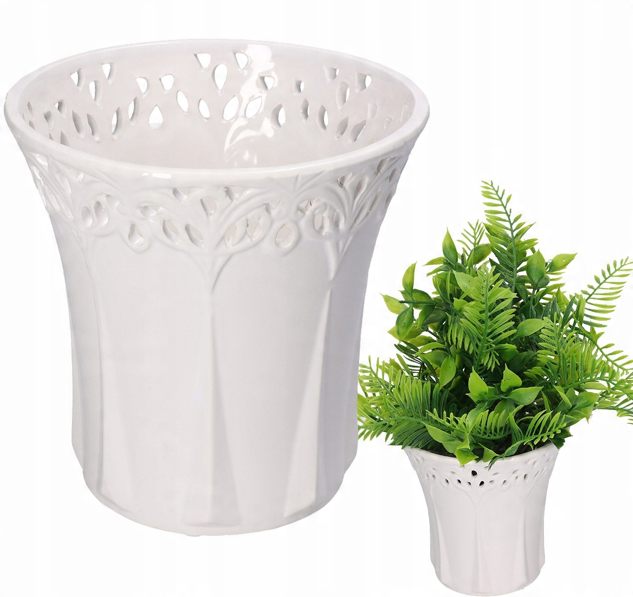 

Doniczka Osłonka Ceramiczna Na Kwiaty Doniczki