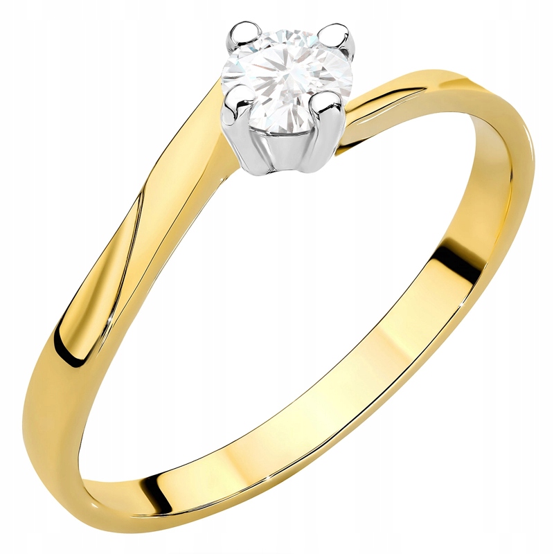 Zlatý Prstýnek s Briliantem 0,20 ct