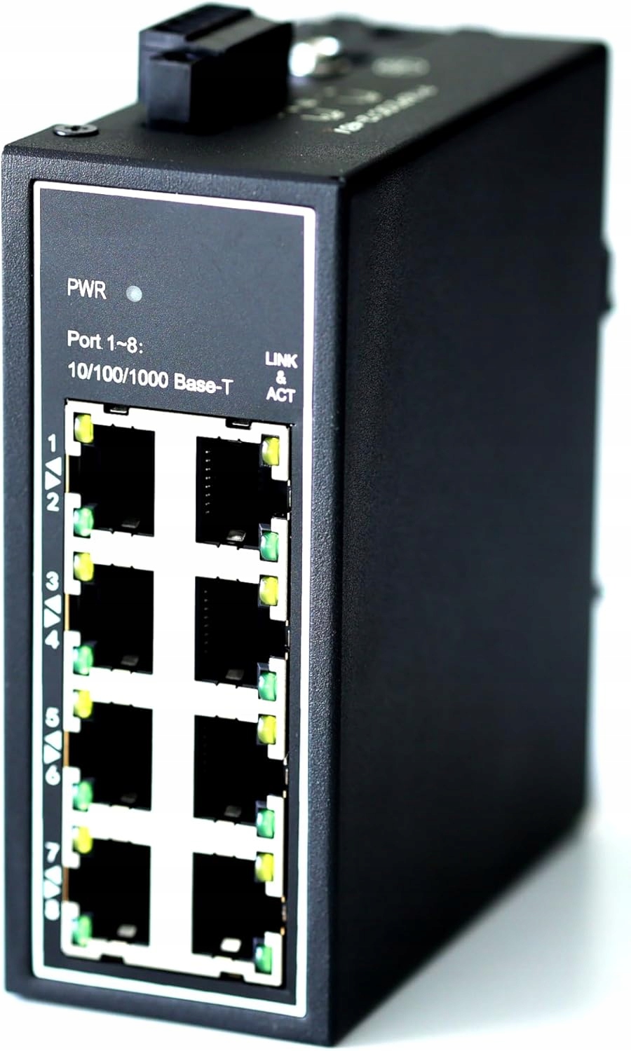 Gigabitové ethernetové přepínače 10/100/1000 Mbps s Din lištou WDH-8GT-DC
