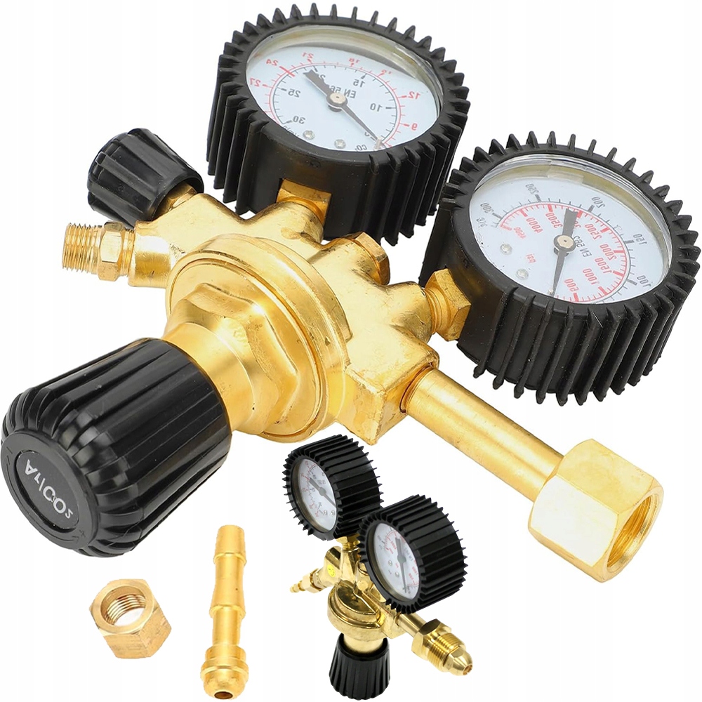 Tlakový Reduktor CO2 Argonové Láhve, Dva Manometry 0-315 Bar