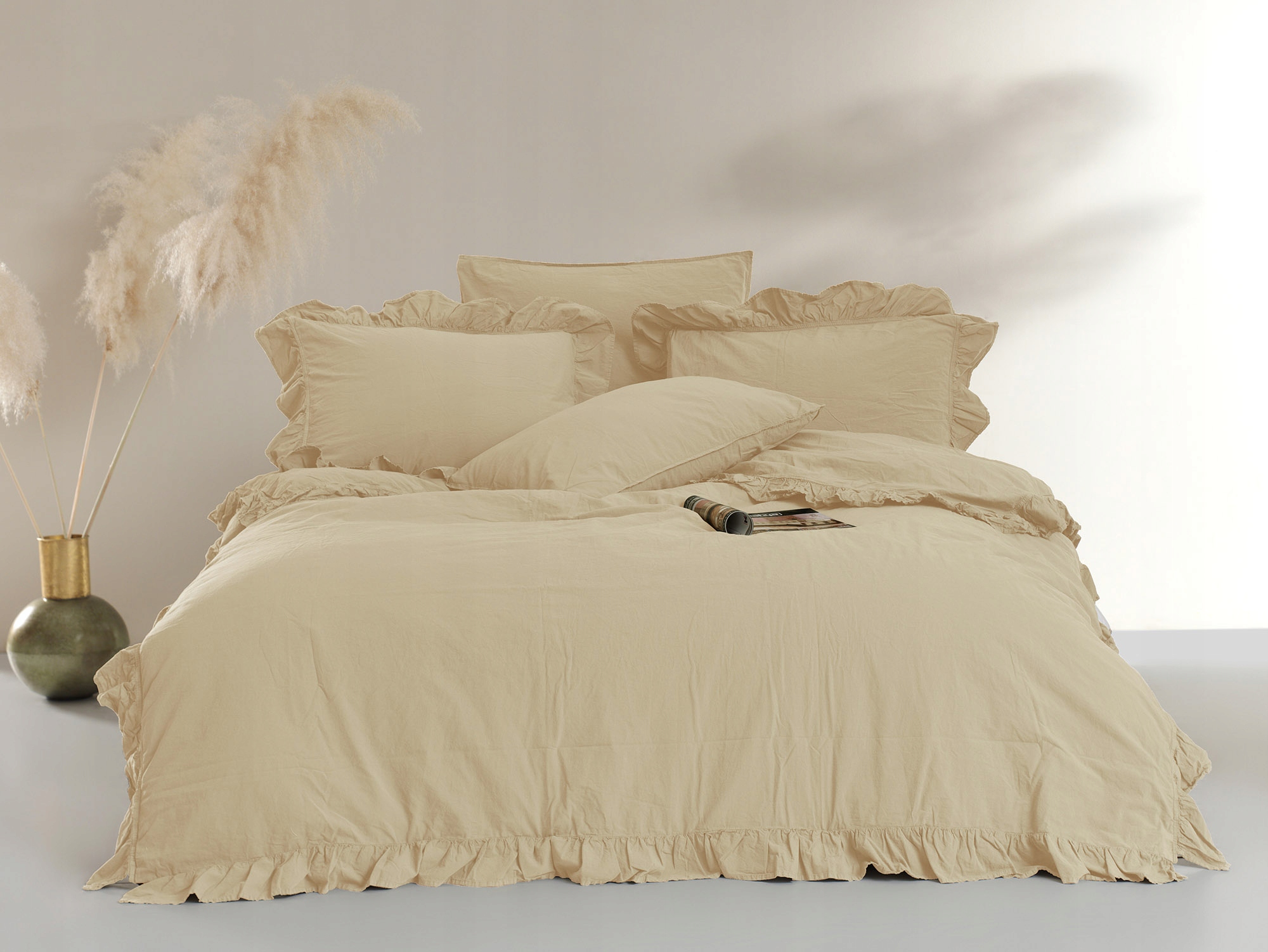 Posteľná Bielizeň Akdeniz CREAM/160x200(P) Stonewashed