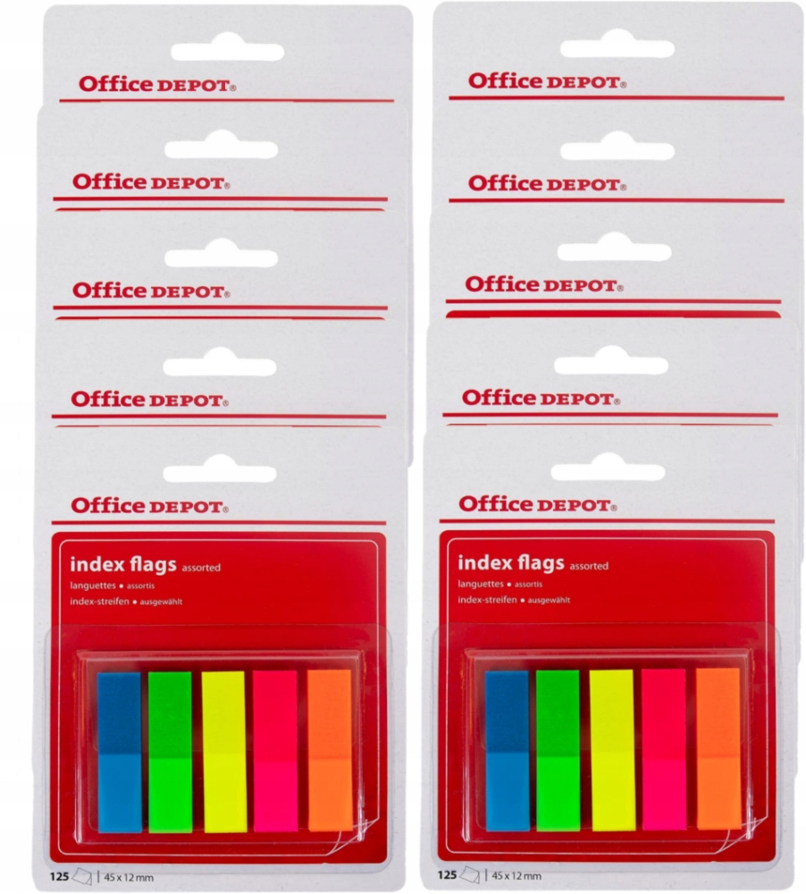 

Zakładki samoprzylepne Office Depot 5-25szt x10