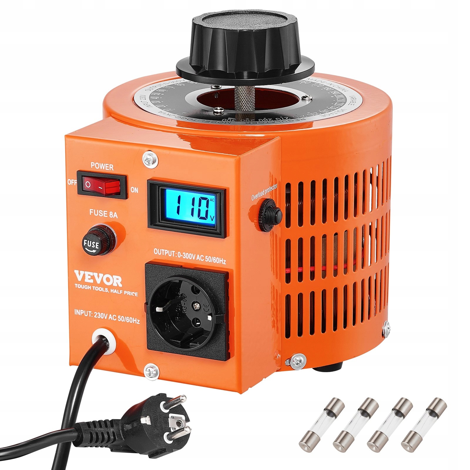 Regulátor napětí 2000VA 0-300V 6,6A s LCD displejem Ce