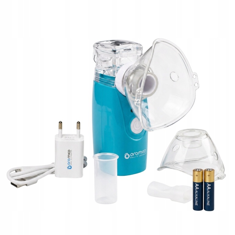 Inhalator nebulizator membranowy Oromed Oro-Mesh Na baterie+zasilacz Cichy