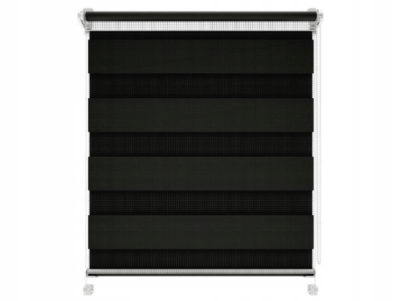 

Ozdobna Czarna Roleta Dzień Noc Fix 97x220 cm