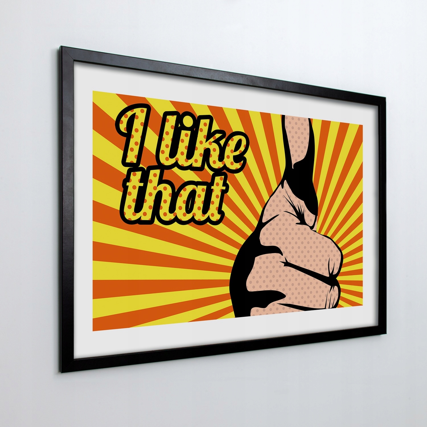 Obraz na stenu v ráme Plagát pop art palec 70x50