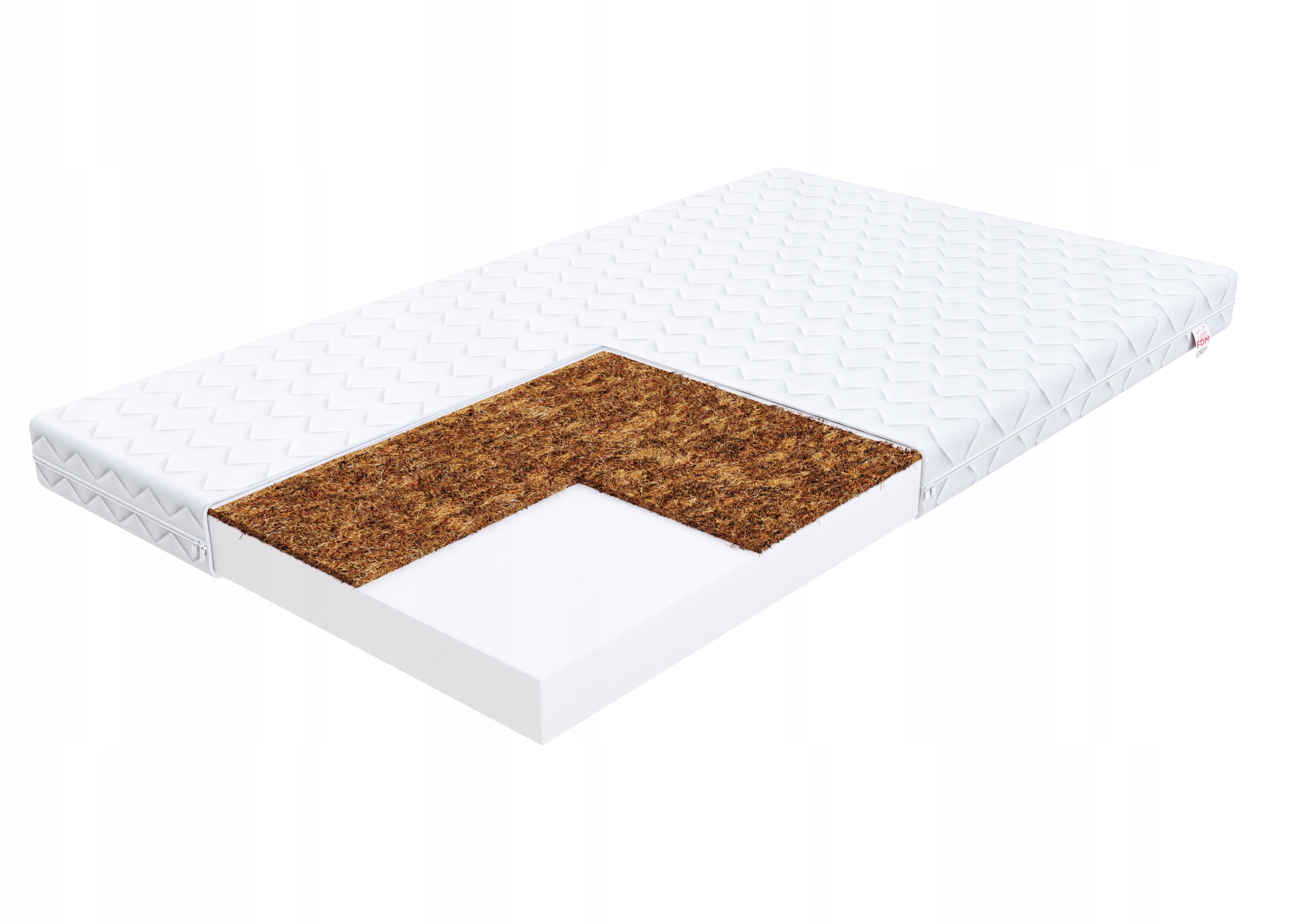 Materac 80x160 piankowy z kokosem Fdm Baby Coco Max dzieciecy do łóżeczka