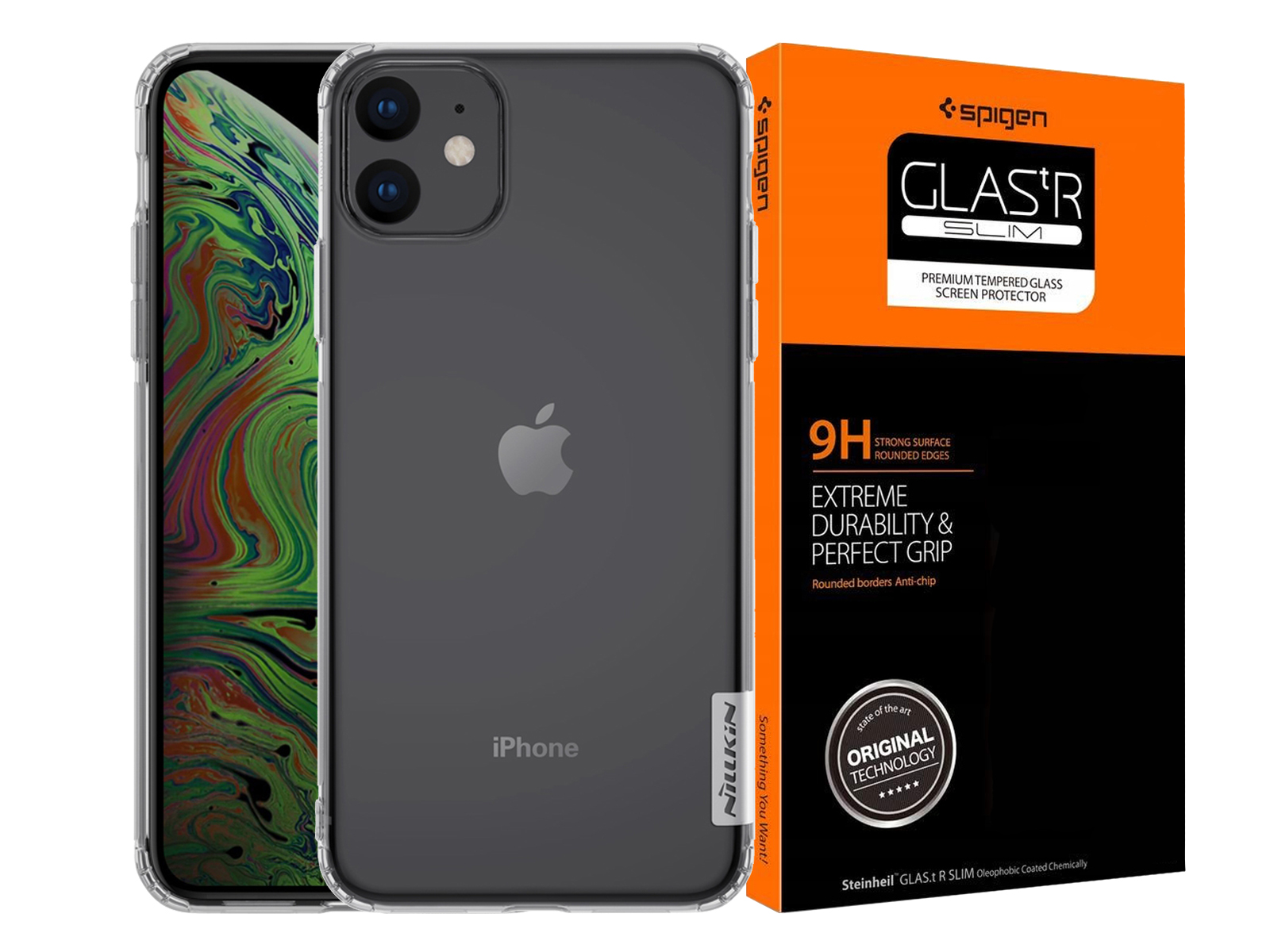 

Nillkin Nature Etui Do Iphone 11 + Szkło Spigen