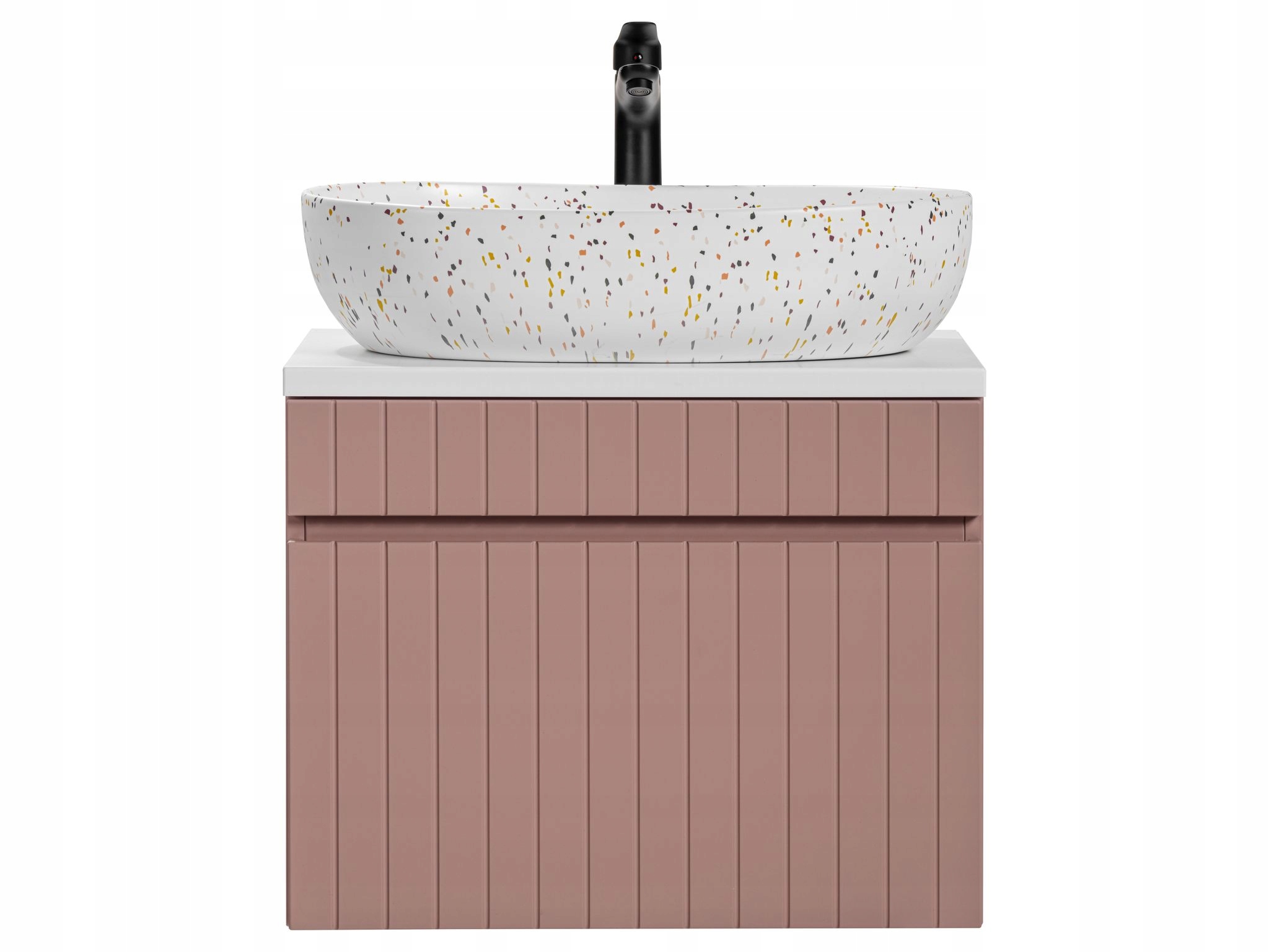 Szafka łazienkowa z umywalką blatem 60cm różowa Marka inna