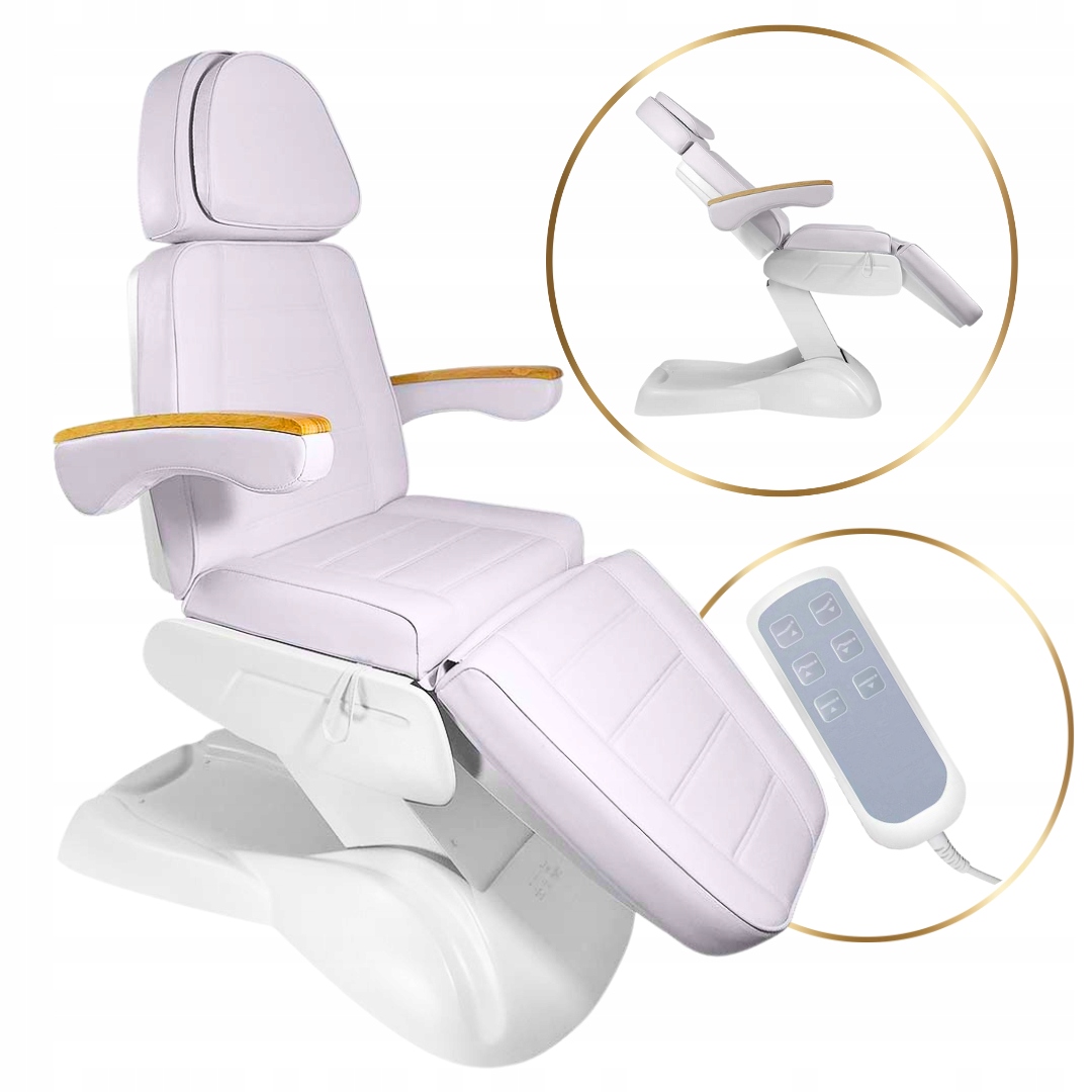 Kosmetické Křeslo Elektrické Lux 3 Lázeňské Motory Dálkové Ovládání