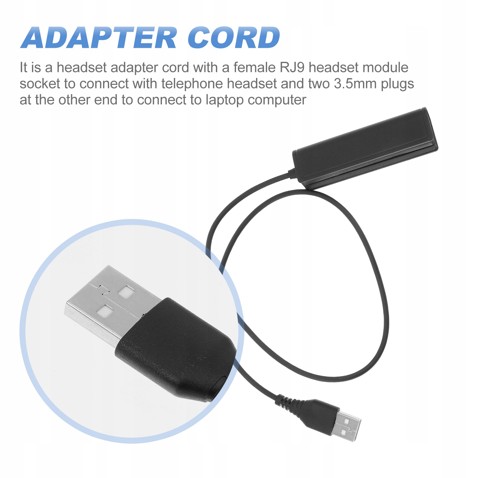 Adapter USB Kabel adaptera Adapter USB RJ9 Elementy zestawu inny