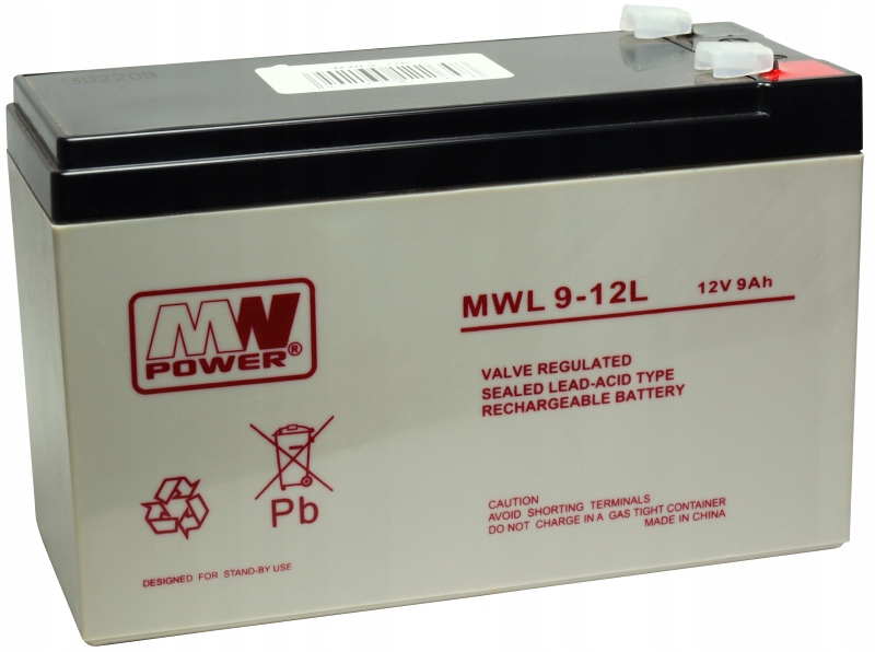 

Mw Power Mwl 12V 9Ah F2 T2 Faston 250 Apc Rbc Ups