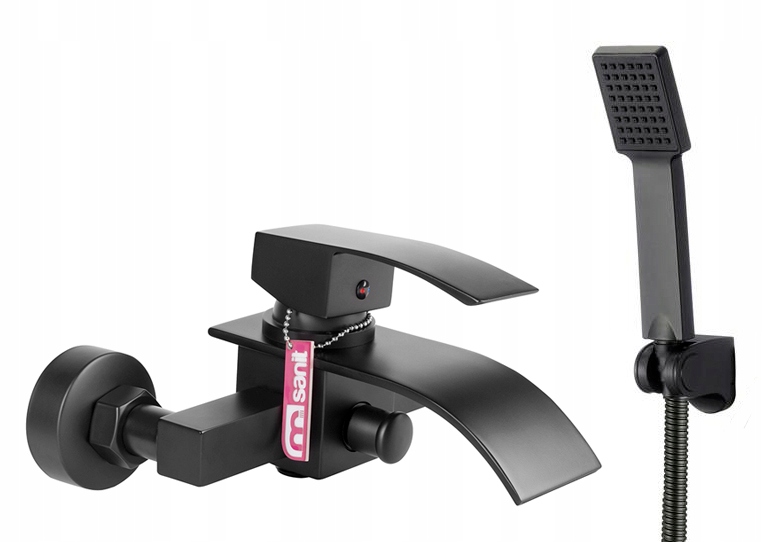 

Bateria wannowa łazienka kran wodospad czarna