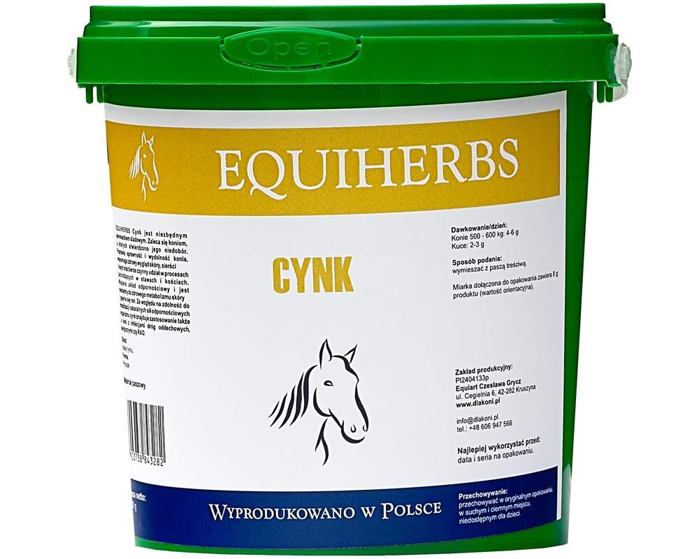 Equiherbs Chelat Cynku – suplement mineralny dla koni horse 1 kg