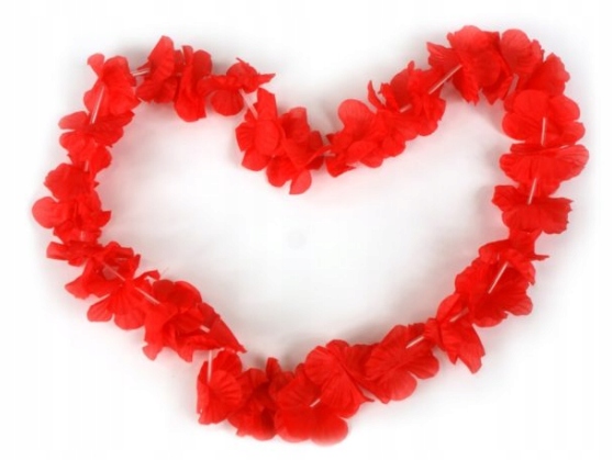 Hawajski naszyjnik czerwony / 1 sztuka