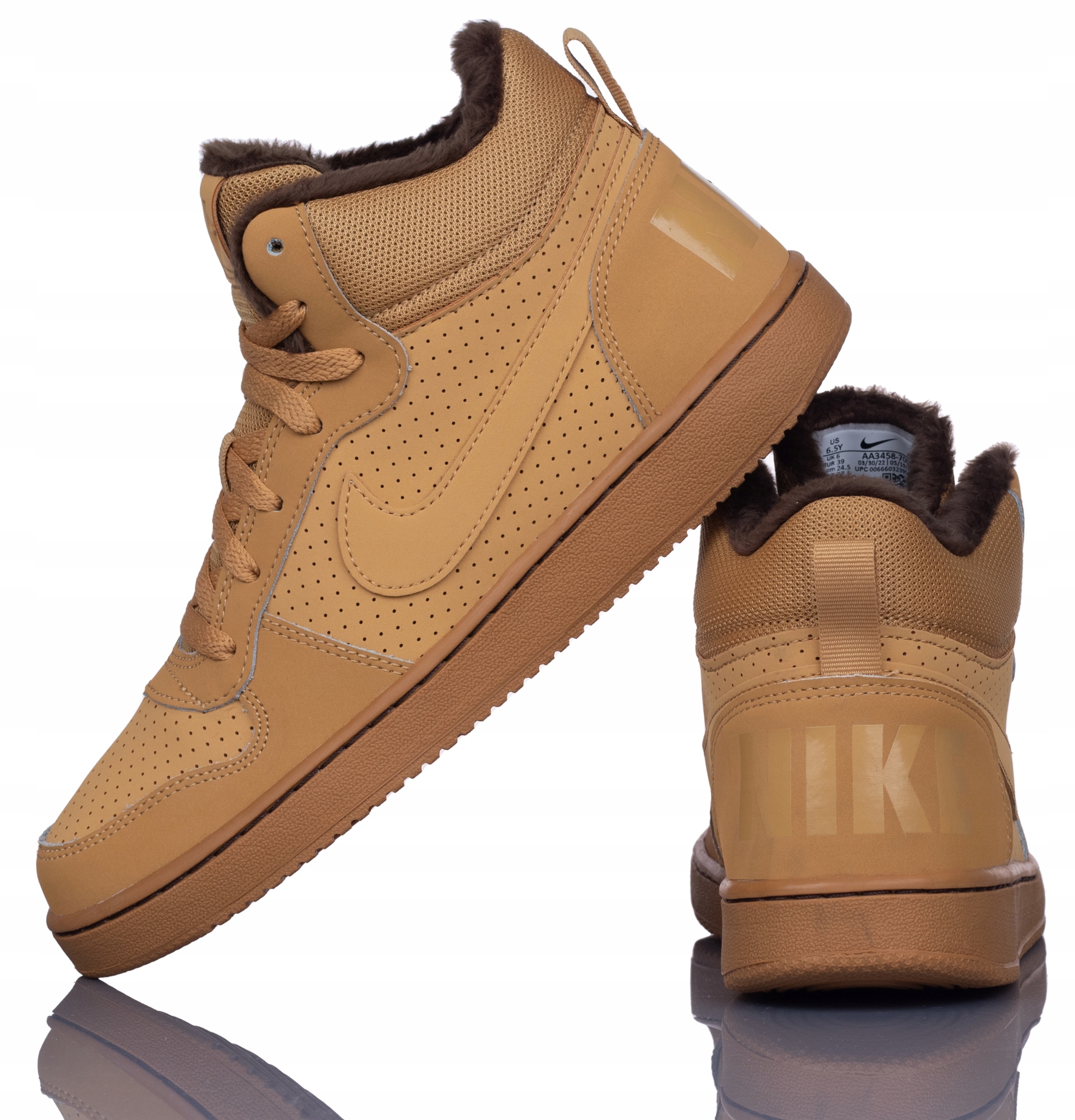 Zimowe Buty Nike Wysokie Court Borough Mid Gs Gs AA3458 700 R-35,5