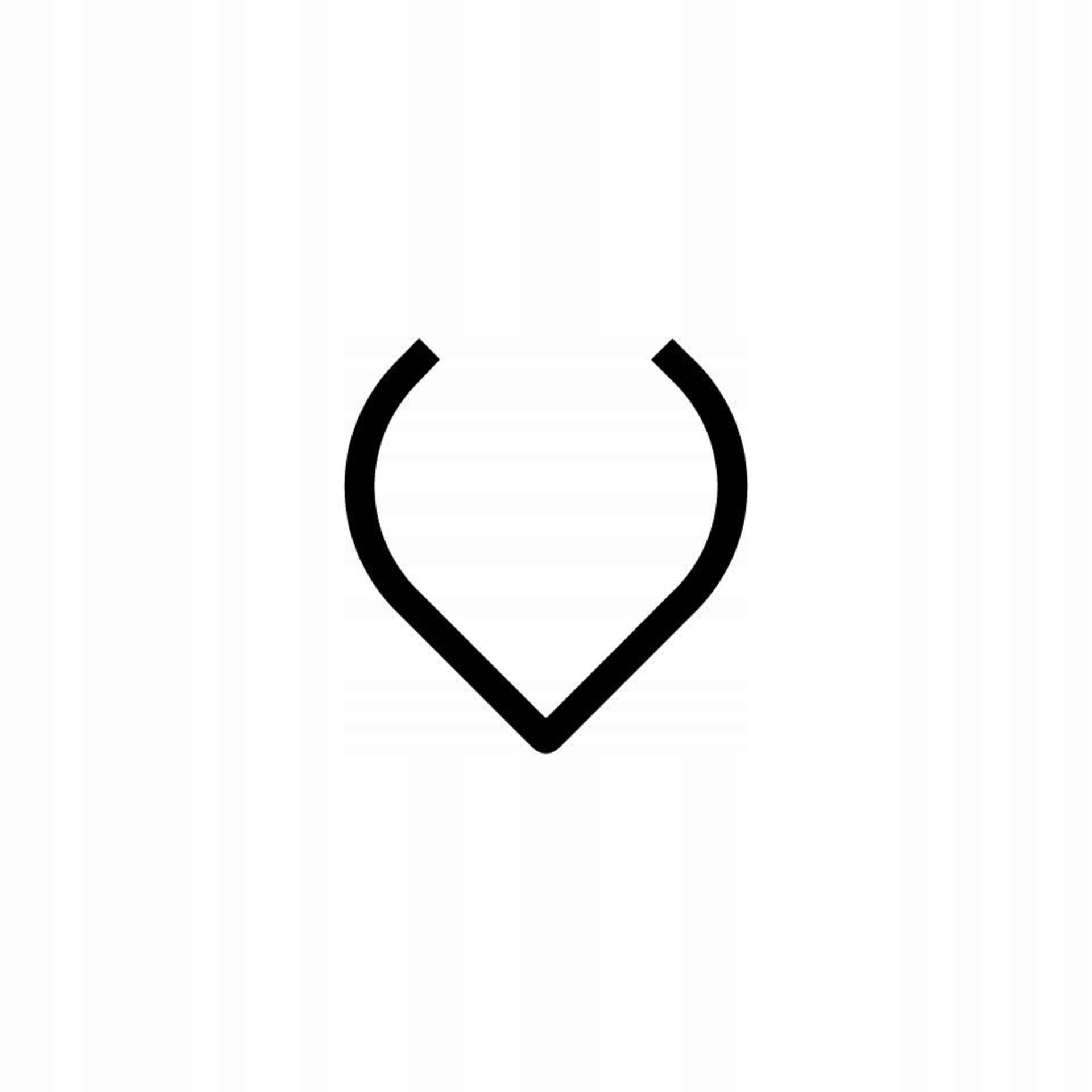 Artemide Alphabet of Light malé písmeno v, 3000K, 18W, biele, 650mm