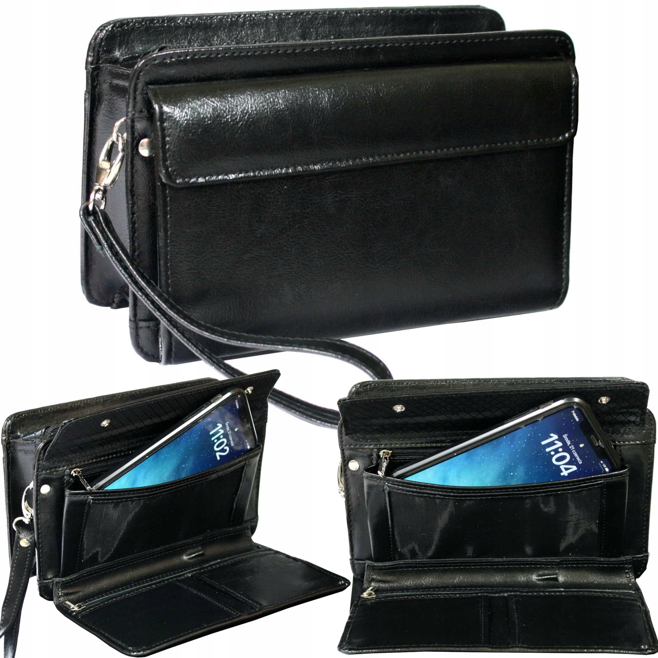 Pánská kožená taška černá s rukojetí do ruky polská výroba velká