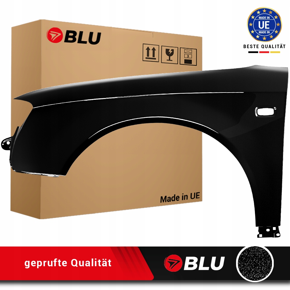 Blu Blatník Audi A4 B7 LZ9W levý černý 04-08 přední Pozink EbonySchwarz