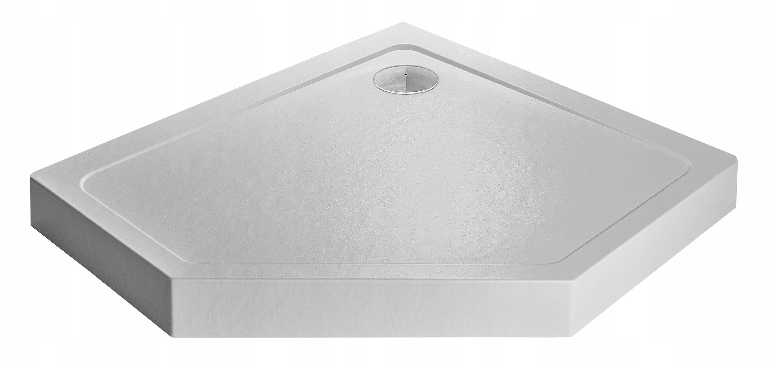 Brodzik pięciokątny Doros Pt E Compact Stone Biały 100x80 Prawy Radaway