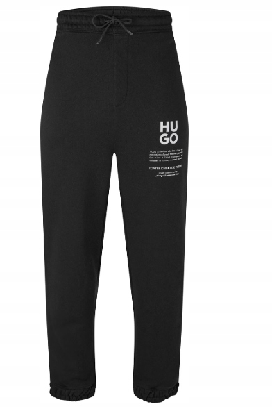 Hugo Černé Tepláky S Potiskem A Manžetami M Ktg