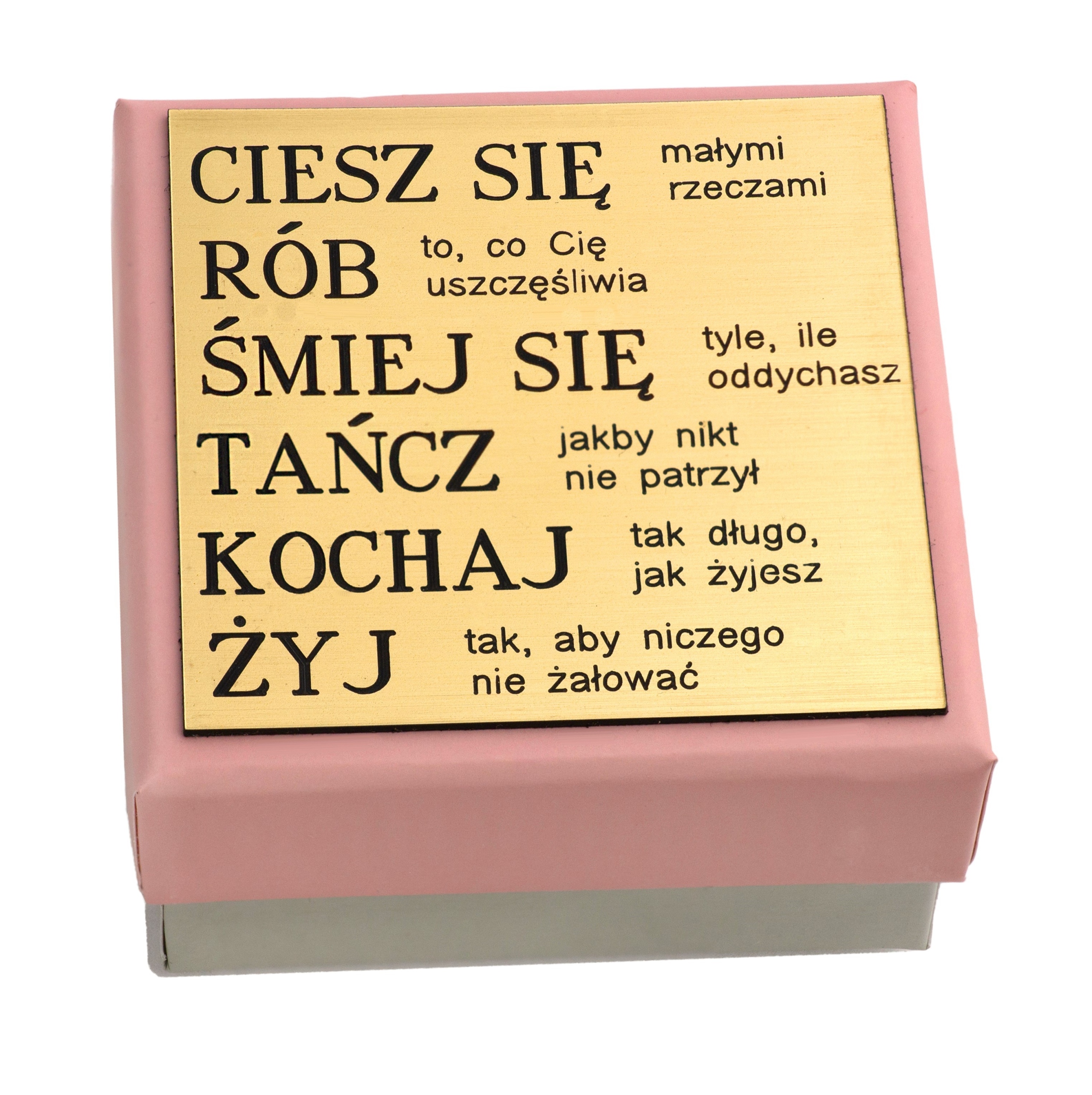 

Różowe szare pudełko ozdobne Grawer