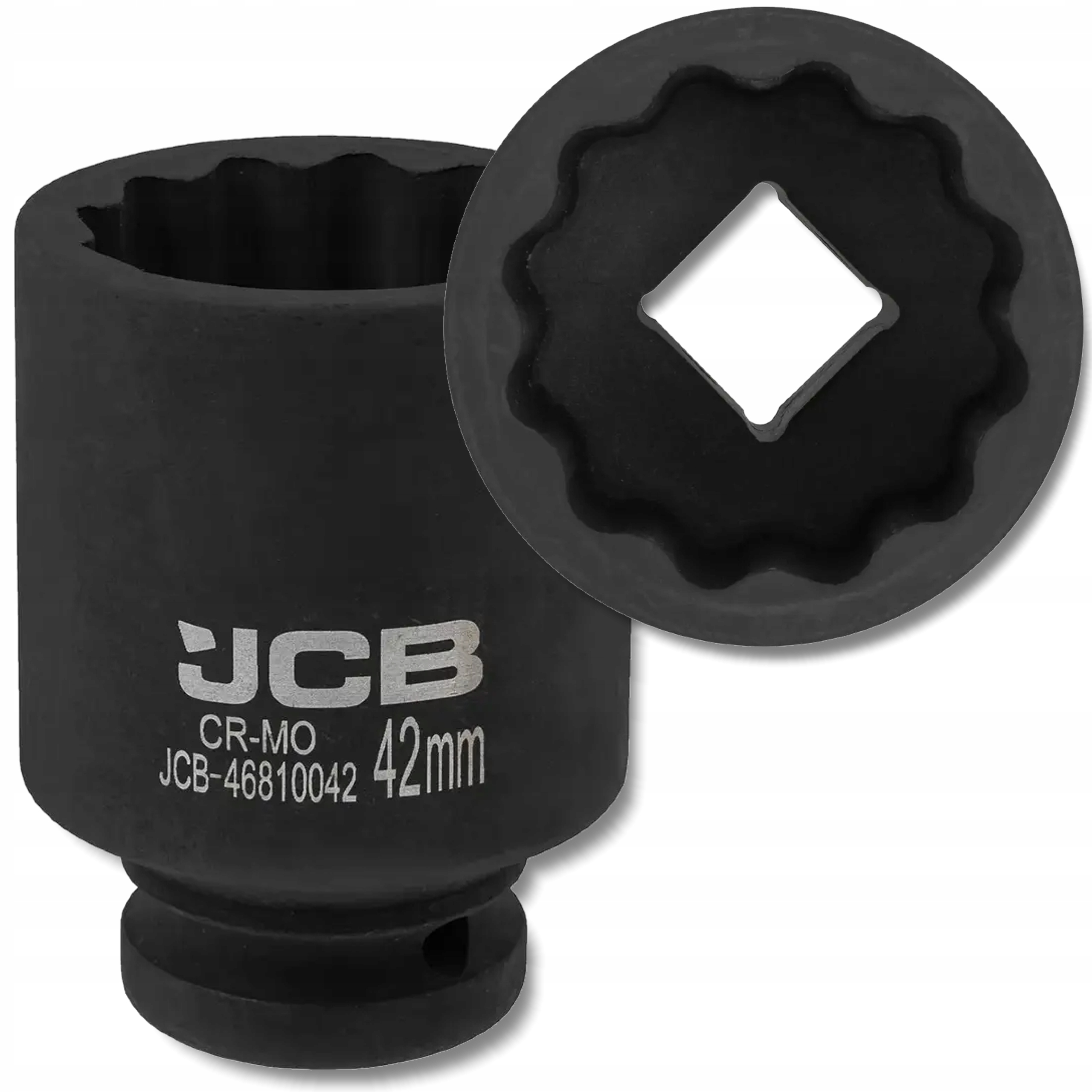 Nasadka udarowa głęboka 3/4" Cr-Mo 12-kątna klucz nasadowy 42 mm Jcb