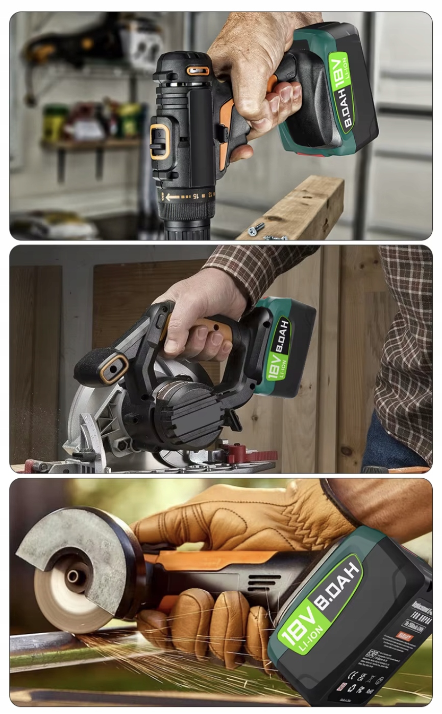 Ultra pojemny akumulator Li-Ion do Bosch 18V 8Ah PBA PSR PSB Power4All Napięcie (V) 18 V