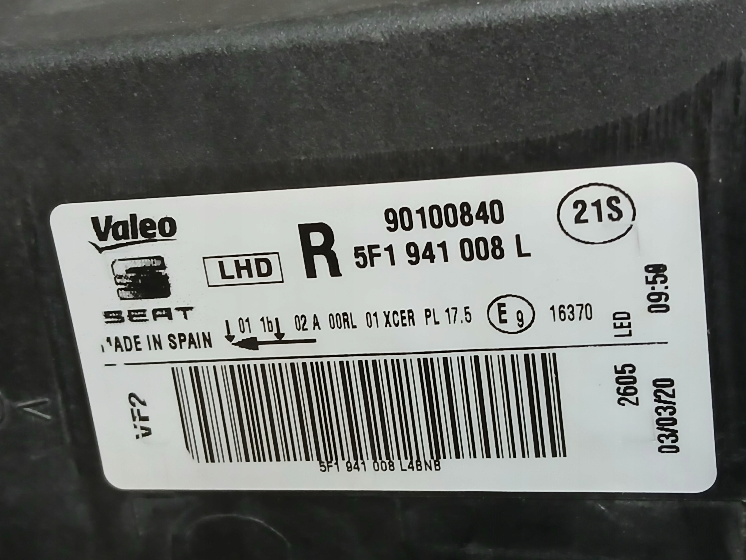 light front right SEAT LEON III 3 5F LIFT 17- FULL LED 5F1941008L