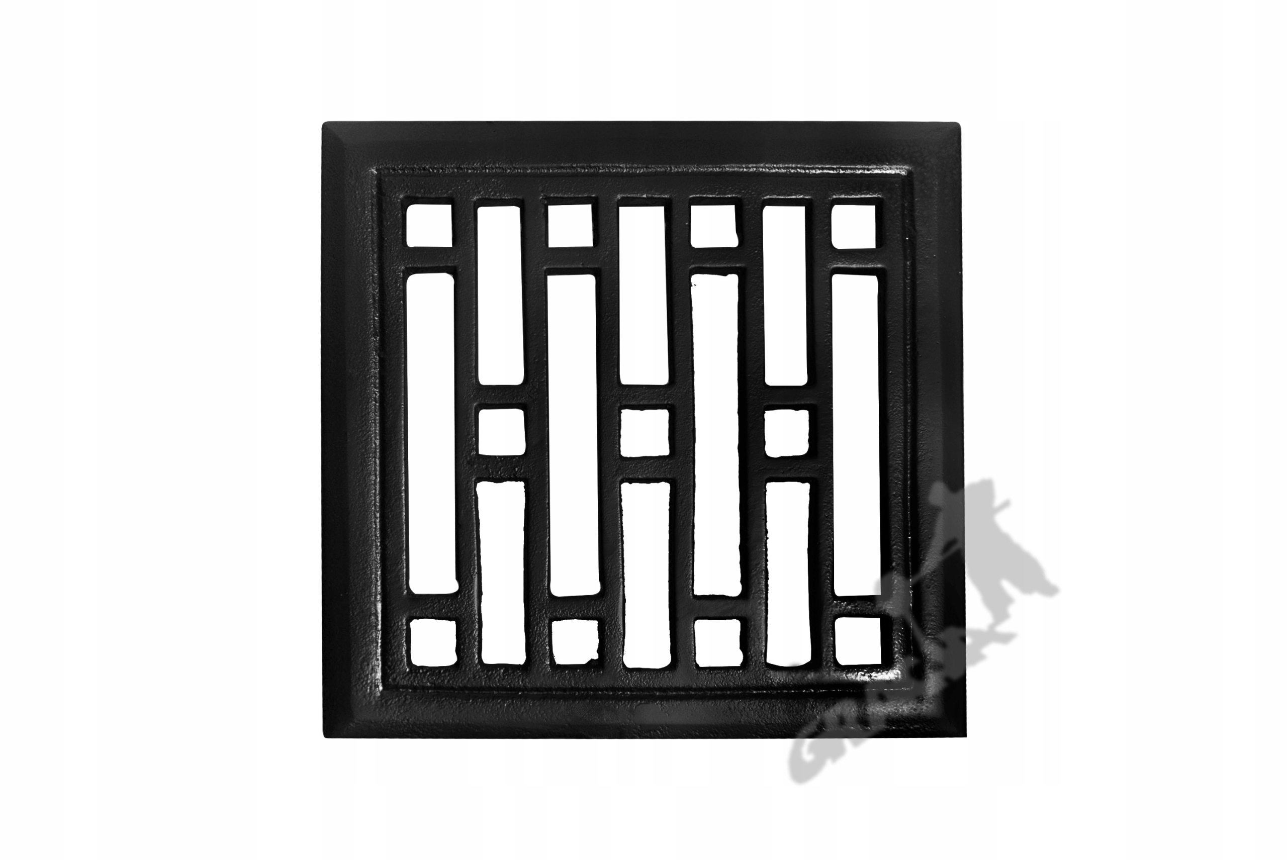 Kratka Wentylacyjna Nr 12 Kwadratowa Średnia Z Kołnierzem Żeliwna Retro