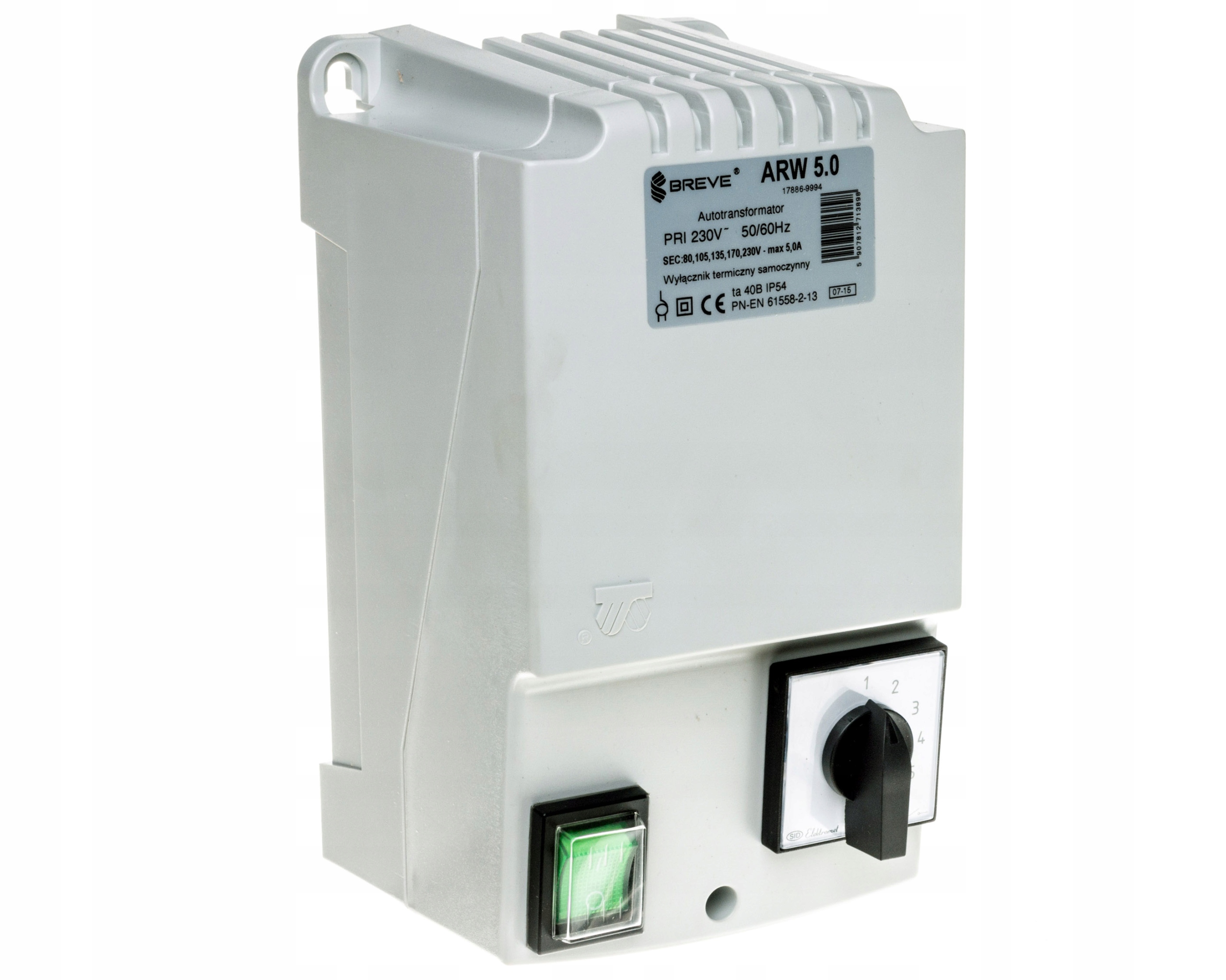 Breve Regulator Prędkości Obr Went W Obud Arw 5,0 IP54 Autotrafo 17886-9994