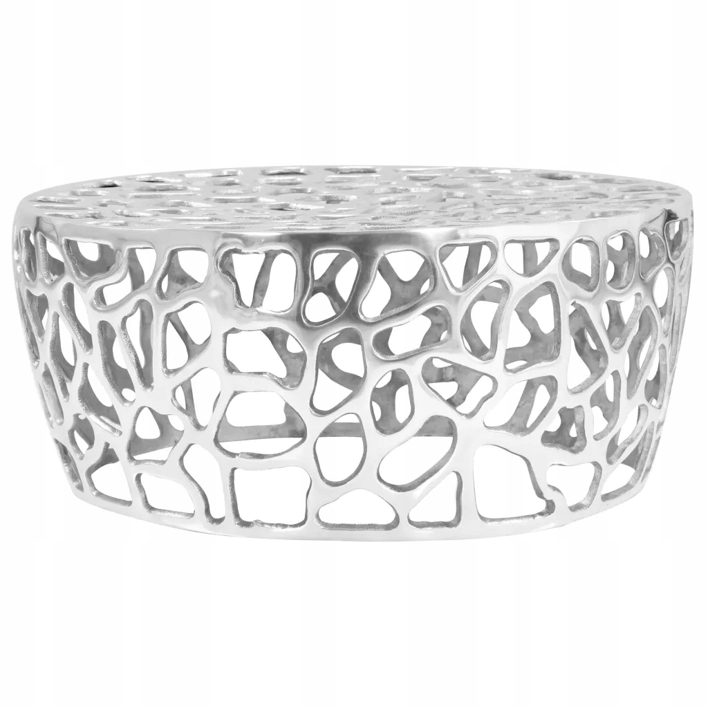 Kávový stolek Charm hliníkový 70x30 cm stříbrný