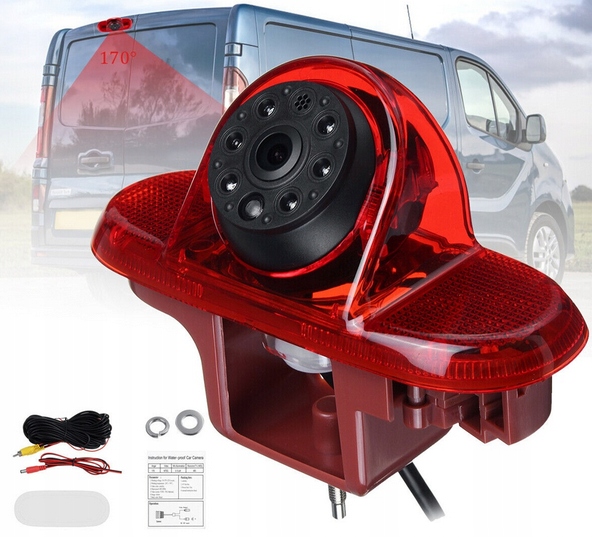 ZESTAW COFANIA STOP Z KAMERĄ REGULOWANY KĄT+MONITOR 7' TRAFIC VIVARO COMBO Model TRAFIC