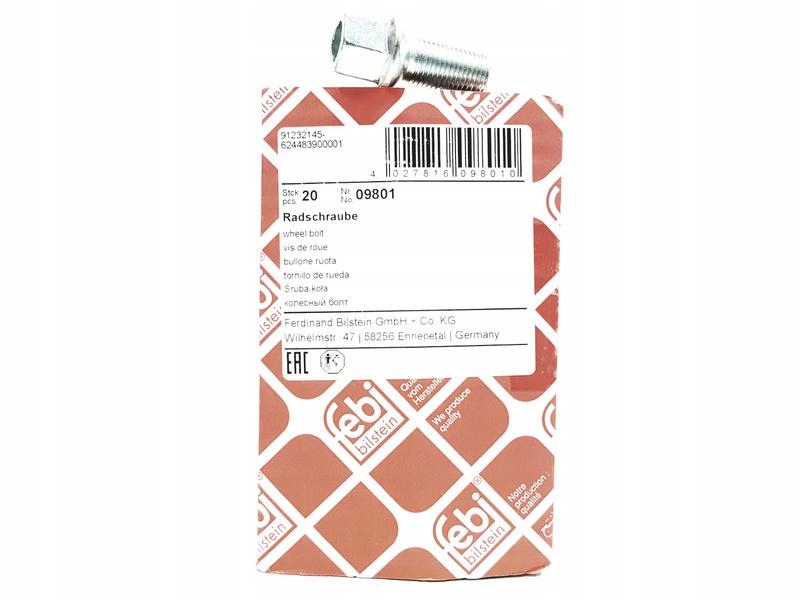 FEBI ŚRUBA KOŁA SKODA FABIA I II III RAPID Gwint M14x1.50