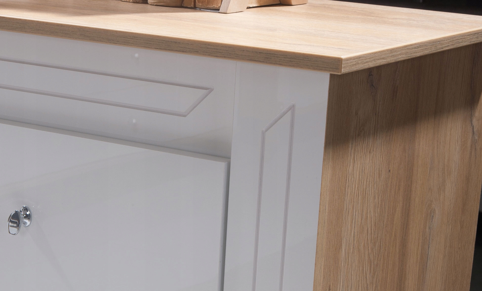 Szafa półotwarta drążek szafka STELLA biały połysk Wysokość mebla 190 cm