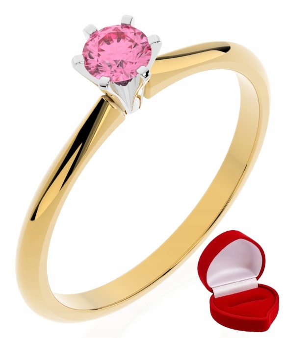 Zlatý Prstýnek 585 14k Safír 0,19 ct Krabička R10