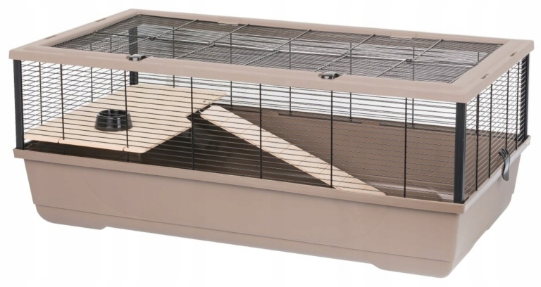 Levně Klec pro králíka morčete Inter-zoo Bernie Wood mokka 1000x540x390